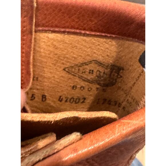 Vintage Justin Roper Boots Brown Lace Fringe Detail Western Kilite Leather S 5 - Picture 5 of 6